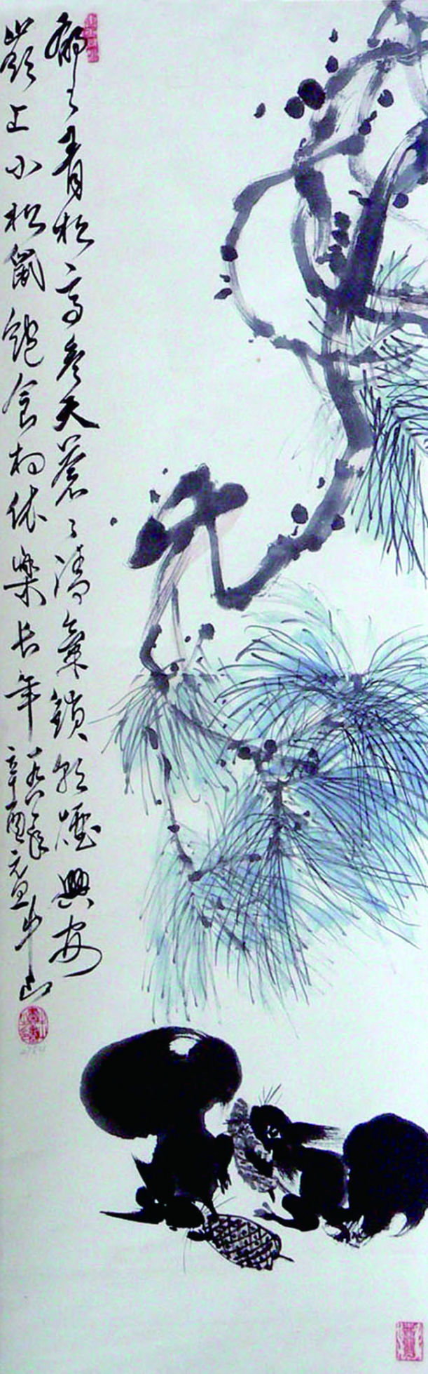 齐白石弟子牛山书画，助力齐白石国际文化节，齐白石书画院院长汤发周提供（一）