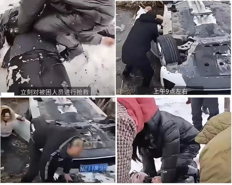 连云港：轿车落水司机被困 房产经纪人与妻子不顾严寒跳水救人