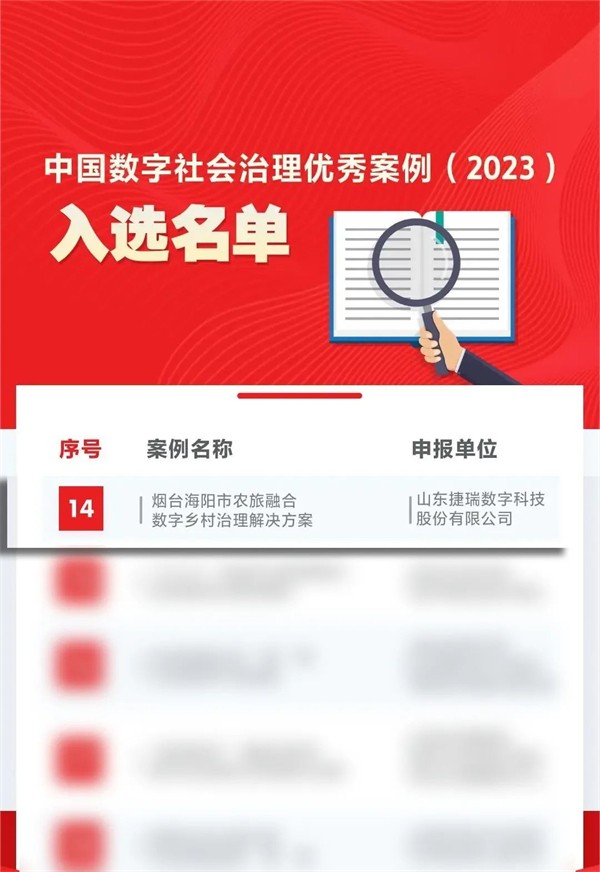 基于伏锂码云平台打造的数字乡村治理方案，入选中国数字社会治理优秀案例！