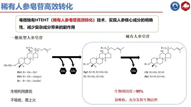 重磅丨粤微独家HTEHT技术：稀有人参皂苷高效转化→