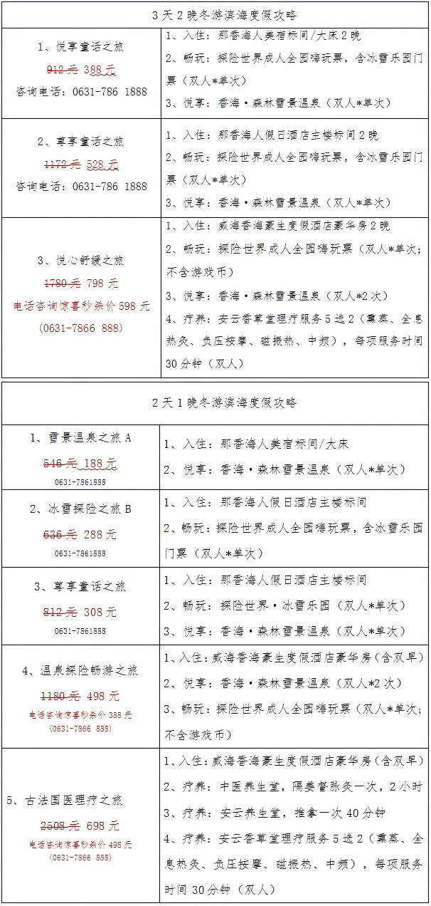 那香海冰雪童话节丨3天2晚/2天1晚度假全攻略！