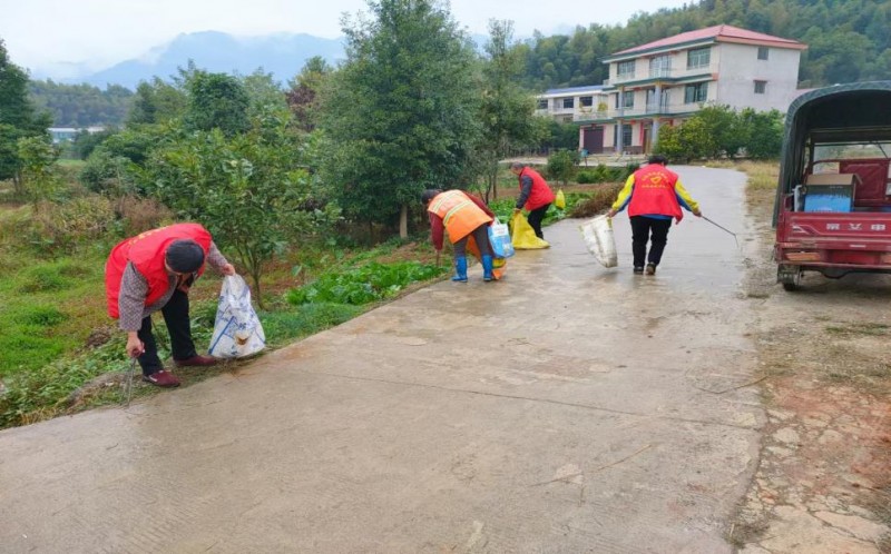 洞口县花古街道洄水村卫生大清扫，助力乡村新风貌